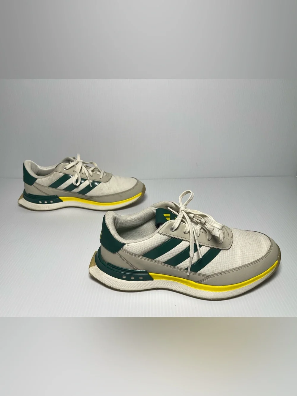 adidas Kids White, Green & Yellow Retro Runner Sneakers